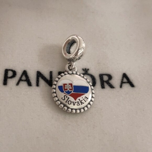 Pandora Slovakia Flag Exclusive Charm Pendant - Picture 1 of 4